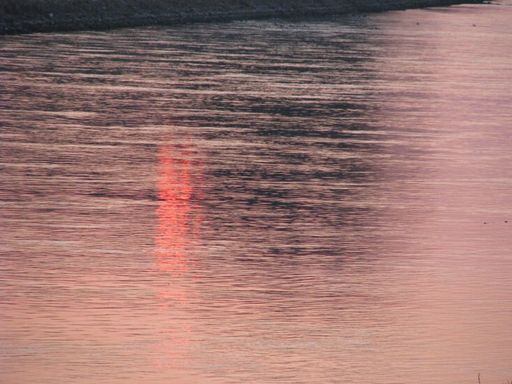 009 Západ slunce na řece Vltavě 26.2.2011